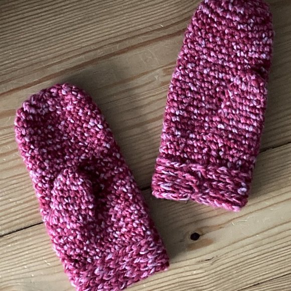 Berry multi color hand crochet mittens - Adult / Inventory Reduction Sale - Picture 2 of 7